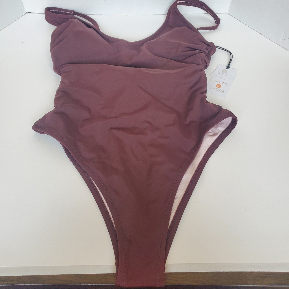 Women's Plunge Tie-Front Wrap One Piece Swimsuit- Shade & Shore